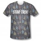 Star Trek Long Panel Sublimation T-Shirt Red
