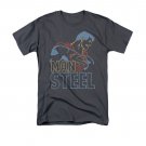 Supermam Colored Outlines T-Shirt Gray