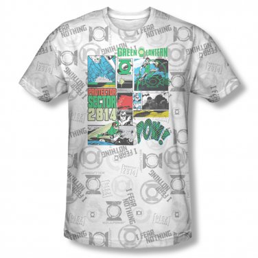 Green Lantern Men's Sublimation Sector Protector Tee Shirt White