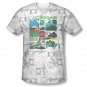 Green Lantern Men's Sublimation Sector Protector Tee Shirt White