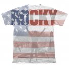 Rocky American Flag Sublimation T-Shirt White