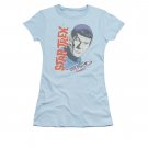 Star Trek Vintage Spock Juniors T-Shirt Blue