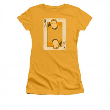Star Trek TOS Kirk King Juniors T-Shirt Yellow