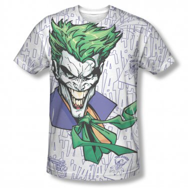 Batman Joker Laughter Sublimation Tee Shirt White