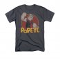 Popeye Retro Circle Logo Tee Shirt Gray