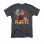 Popeye Retro Circle Logo Tee Shirt Gray