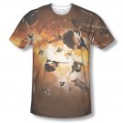 Battlestar Galactica Dog Fight Sublimation T-Shirt Brown