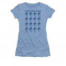 Star Trek Many Moods Of Spock Juniors T-Shirt Blue