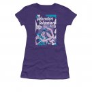 Wonder Woman Human Shield Juniors T-Shirt Purple