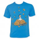 Bob's Burgers Men's Burger Pile Tee Shirt Blue