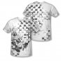 Batman Checkerboard Sublimation Tee Shirt White
