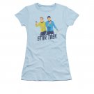 Star Trek Phasers Ready Juniors T-Shirt Blue