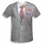 Batman Men's Two Face Sublimation Costume Tee Shirt Gray