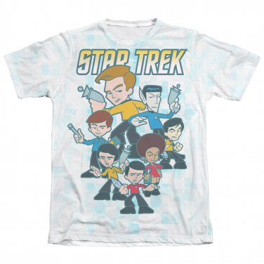 Star Trek Quogs Crew Sublimation T-Shirt White