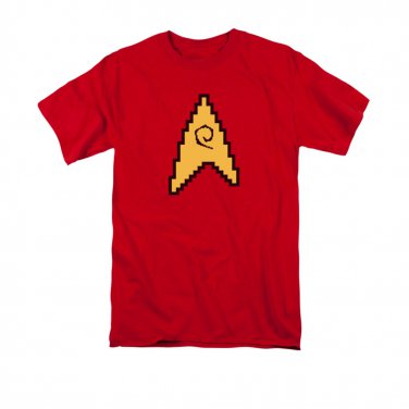 Star Trek TOS 8-Bit Engineering Symbol T-Shirt Red