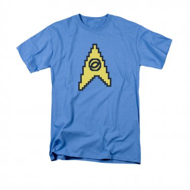 Star Trek TOS 8-Bit Science Symbol T-Shirt Blue