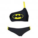 Batman Women's One Shoulder Low Rise Bikini Black