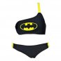 Batman Women's One Shoulder Low Rise Bikini Black
