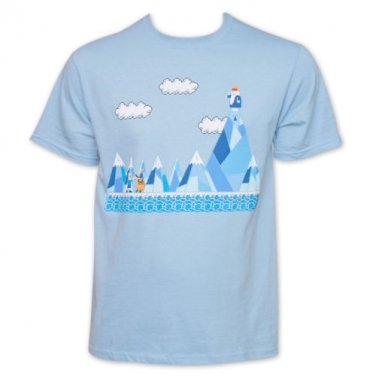 Adventure Time 8-Bit Ice King Video Game TShirt Blue