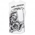 Sons Of Anarchy SAMCRO New Reaper Tank Top Muscle Shirt White