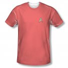 Star Trek TOS Engineering Uniform Costume Sublimation T-Shirt Red