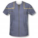 Star Trek Enterprise Command Uniform Costume Sublimation T-Shirt Blue