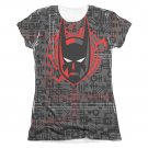 Batman Beyond Tech Cowl Juniors Sublimation Tee Shirt Gray