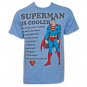 Superman Is Cooler DC Comics Superhero T-Shirt Blue