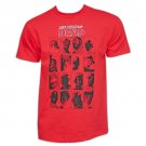 The Walking Dead Graphic Novel Zombie Portraits T-Shirt Red