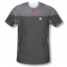 Star Trek TNG Movie Command Uniform Costume Sublimation T-Shirt Black