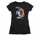 Back To The Future II Movie Poster Juniors Tee Shirt Black