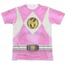 Power Rangers Emblem Costume Sublimation T-Shirt Pink