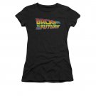 Back To The Future Juniors Movie Logo Tee Shirt Black