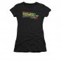 Back To The Future II Juniors Movie Logo Tee Shirt Black