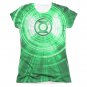 Green Lantern Radial Sublimation Juniors T-Shirt White