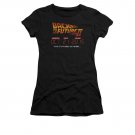 Back To The Future II Is Here Juniors Tee Shirt Black