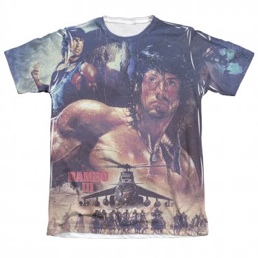 Rambo First No Mercy Sublimation T-Shirt White