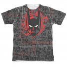 Batman Men's Beyond Tech Cowl Sublimation Tee Shirt Gray
