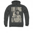 Star Trek Spock Live Long And Prosper Pullover Hoodie Gray
