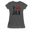 Sons Of Anarchy I Heart Jax Juniors T-Shirt Gray