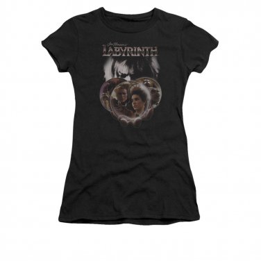 Labyrinth Globes Juniors Tee Shirt Black