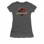 Jurassic Park Juniors Classic Logo Tee Shirt Gray