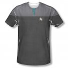 Star Trek TNG Movie Science Uniform Costume Sublimation T-Shirt Black