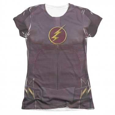 The Flash Uniform Costume Sublimation Juniors T-Shirt White