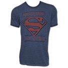 Superman Man Of Steel Junk Food Tee Shirt Blue