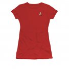 Star Trek TOS Engineering Uniform Costume Juniors T-Shirt Red