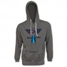Budweiser Anheuser Busch Eagle Logo Beer Pouch Hoodie Gray