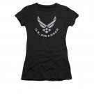 US Air Force Logo Juniors T-Shirt Black