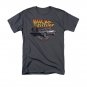 Back To The Future Men's Time Machine Tee Shirt Gray