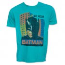 Men's Retro Batman Up All Night Junk Food Tee Shirt Blue